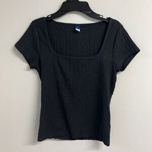 Old Navy Charcoal Textured Tee